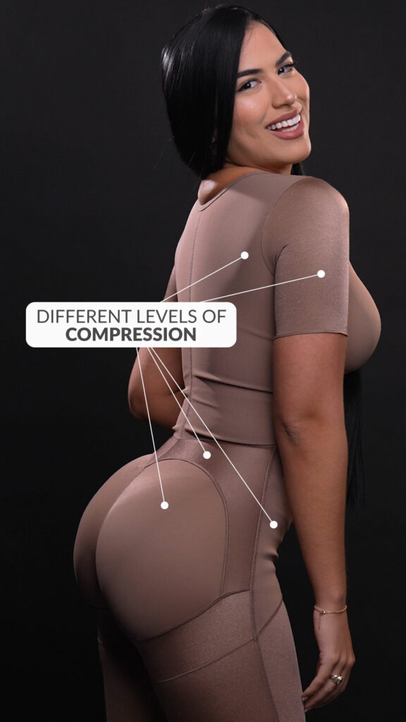  Colombian Ogee Faja w/ BRA for full body Compression. BBL,  Liposuction, and Post-Partum garment designed by Plastic Surgeon : ביגוד,  נעליים ותכשיטים